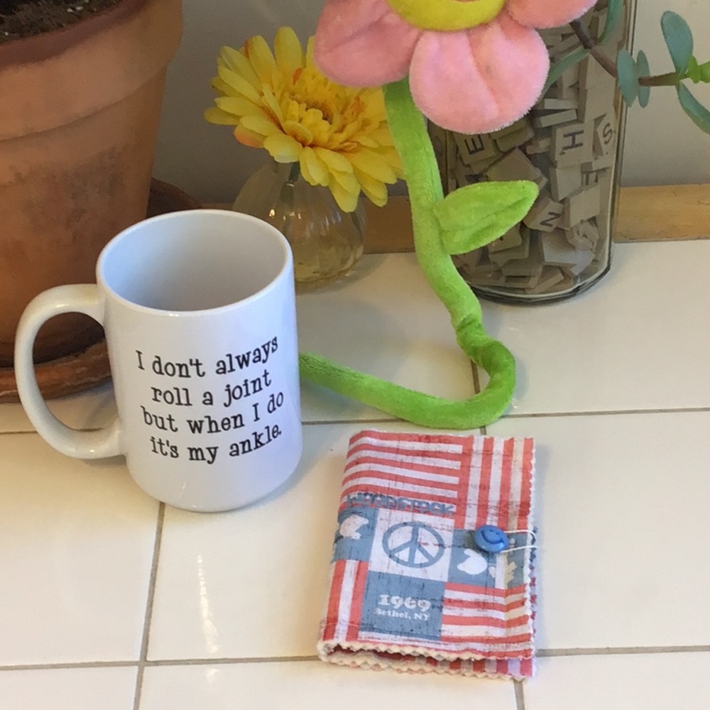 Cute “Roll a Joint” Mug/Tea Bag Wallet Combo